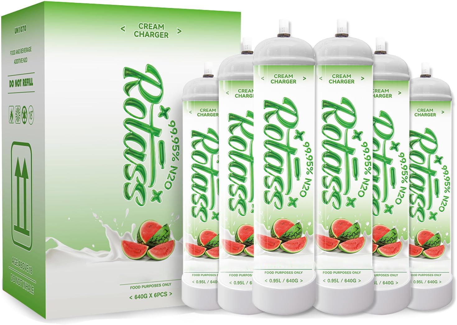 Watermelon Whipped Cream Dispenser - 6 Cylinders