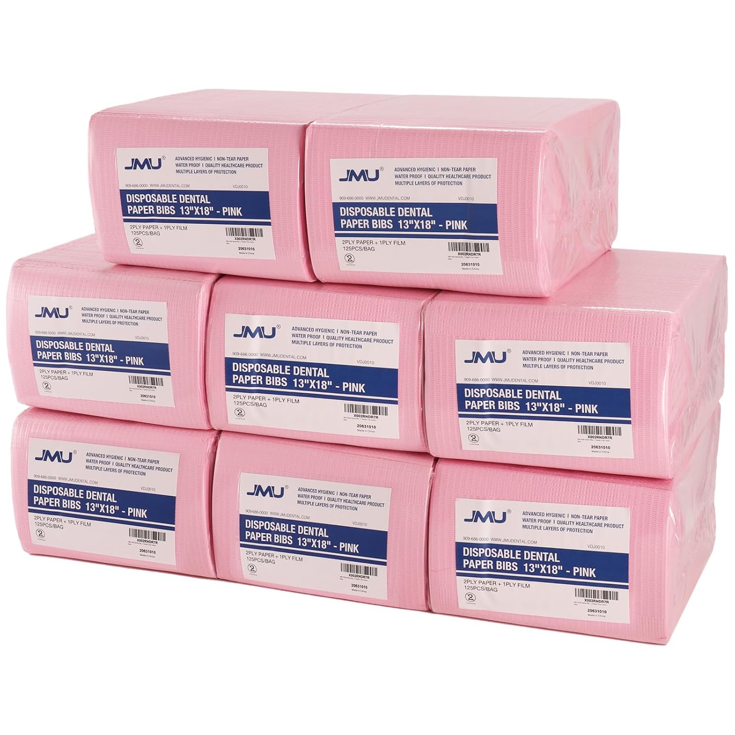 JMU Dental Bibs Disposable 1000 Pack for Dental Clinics and More