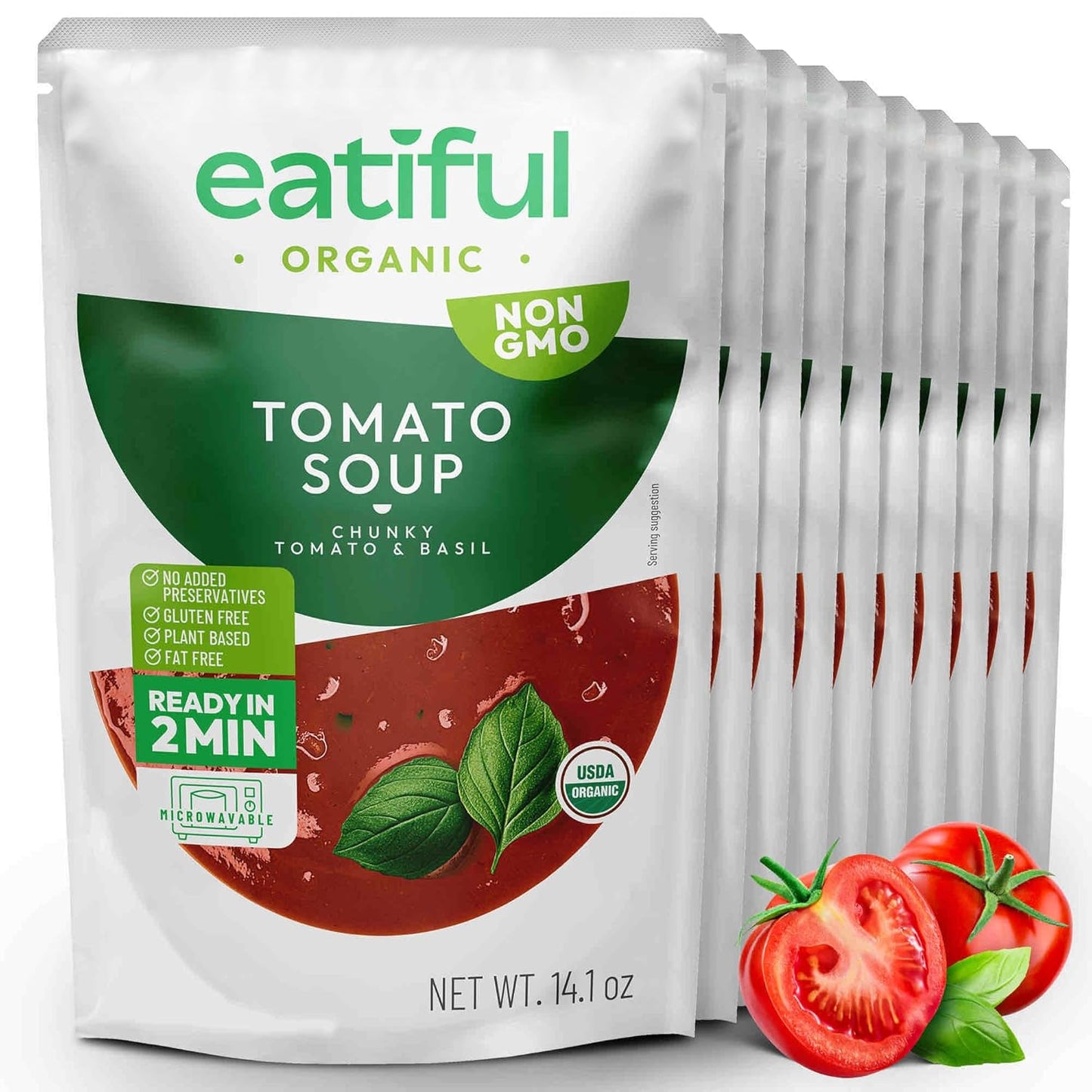 EATIFUL Organic Tomato Soup - Vegan, Creamy, and Nutritious