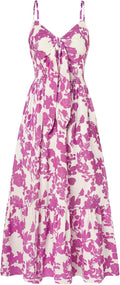 GRACE KARIN Women's Summer Maxi Dress Floral Tie Front