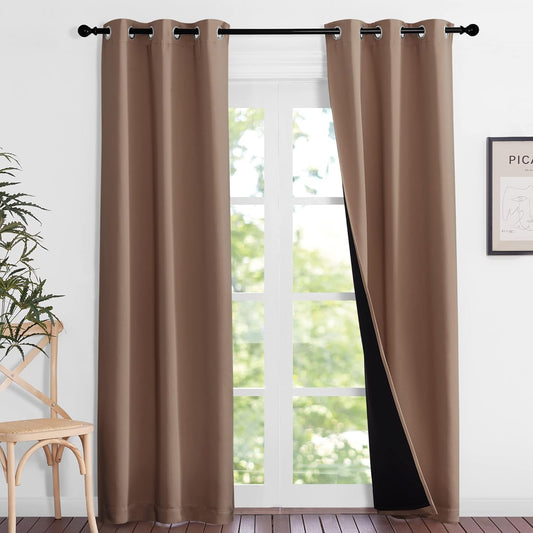 NICETOWN Blackout Draperies for Living Room, Noise Reducing Panels