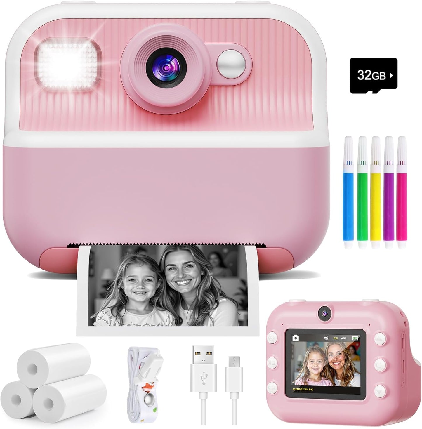 Kids Dual Selfie Camera 1080P Videos - Perfect Holiday Gift!