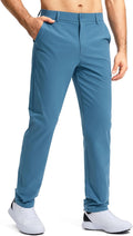 Pudolla Men's Golf Pants Stretch Work Dress Comfy Pants (Style VSY6)