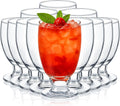 Patelai Set of 12 Clear Glasses 10.5 oz Water Goblets - Versatile