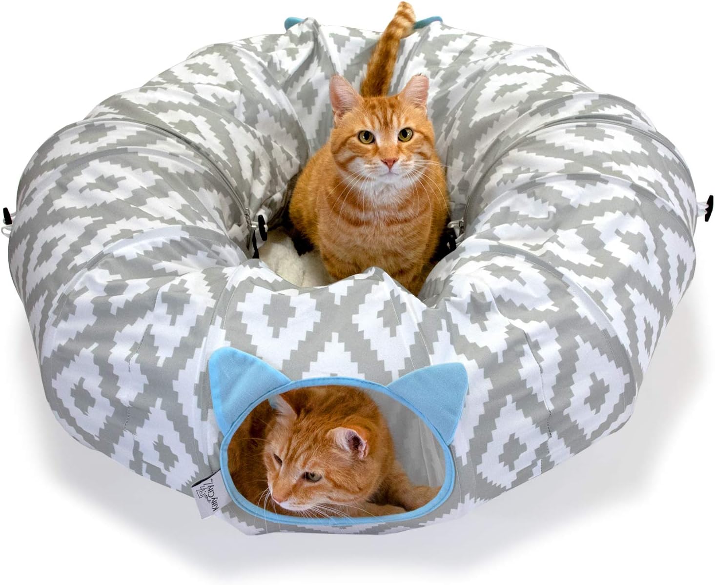 Kitty City Large Cat Tunnel Bed for Play and Cozy Naps