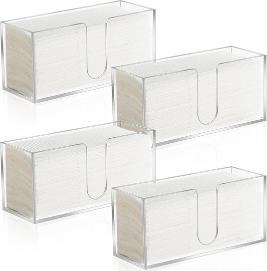 4Pack Acrylic Countertop Paper Towel Dispenser for Home Use