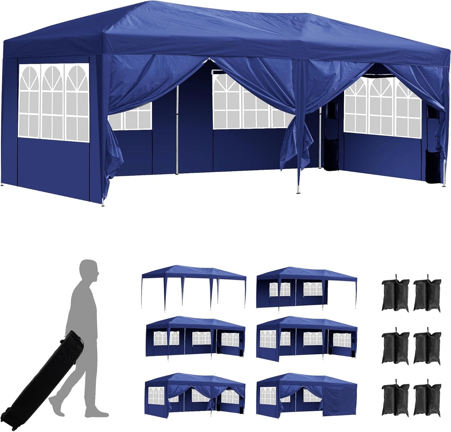 Sundale Outdoor 10x20 Pop-Up Canopy: Ultimate Protection & Portability!