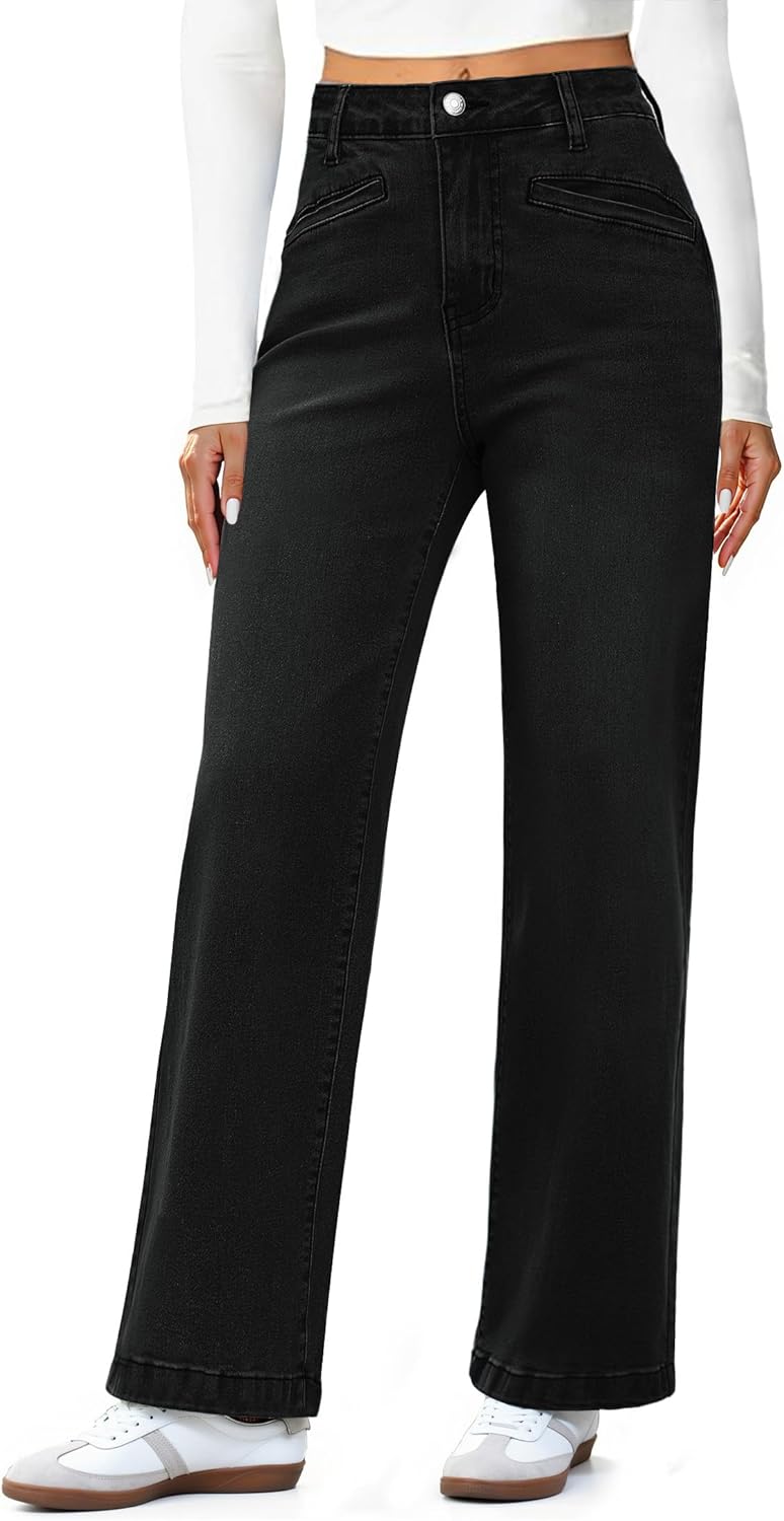 Luvamia Wide Leg Jeans for Women - Trendy High Waisted Style