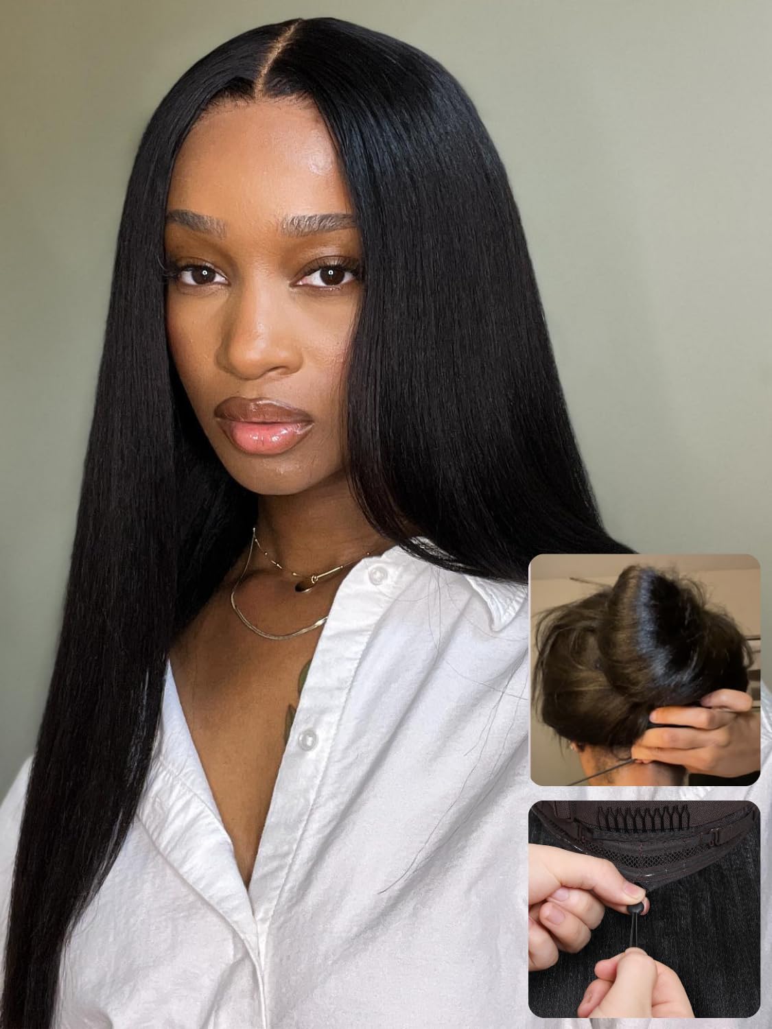 Nadula Bye Bye Knots Yaki Straight Glueless Wig for Easy Styling