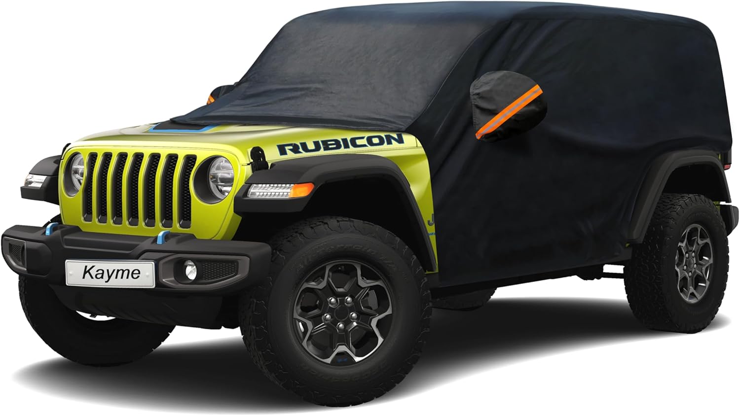 Kayme Half Car Cover for Jeep Wrangler 4 Dr/Unlimited 4 Door