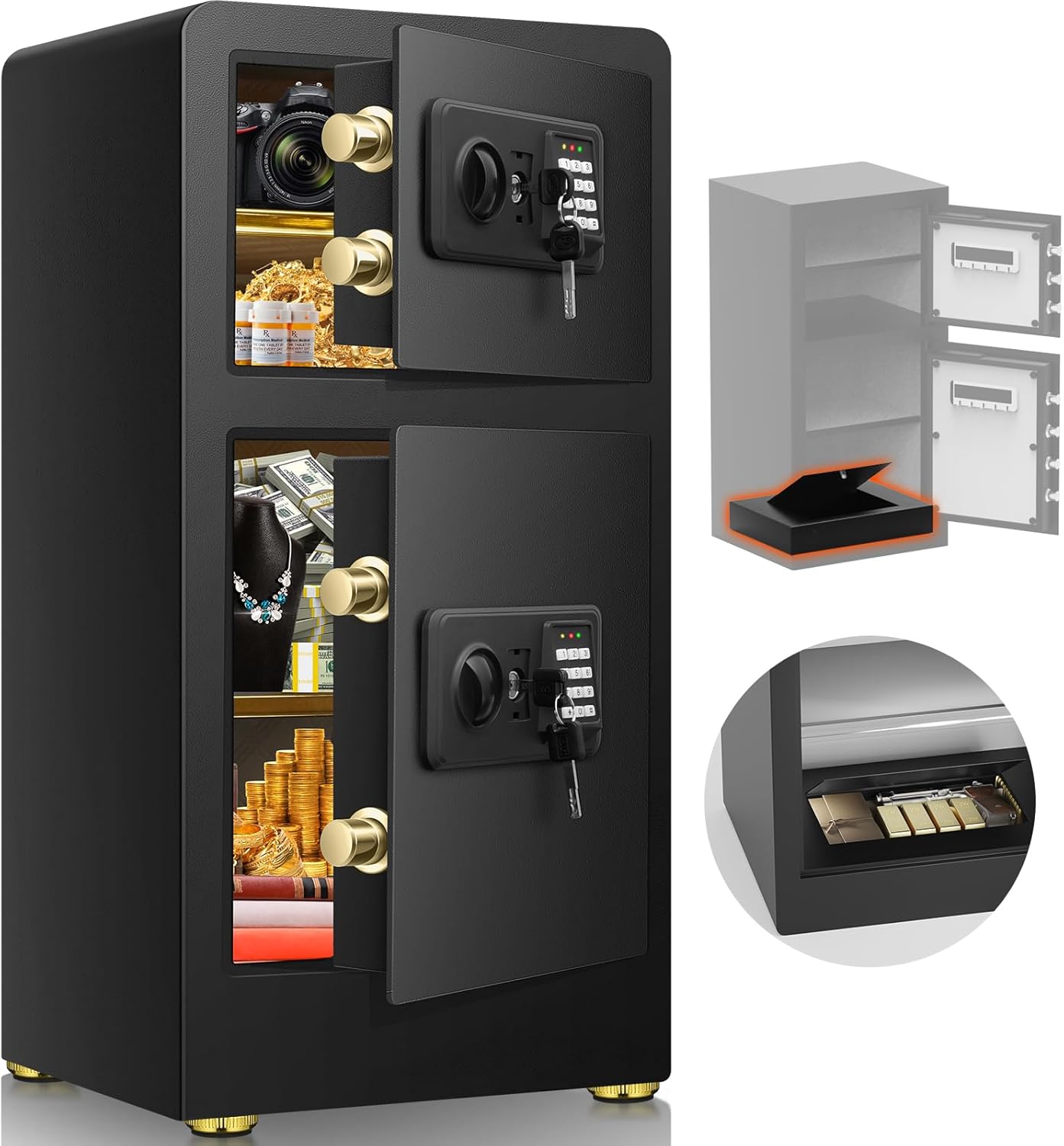 7.9 Cuft Large Fireproof Waterproof Safe Box for Home Use