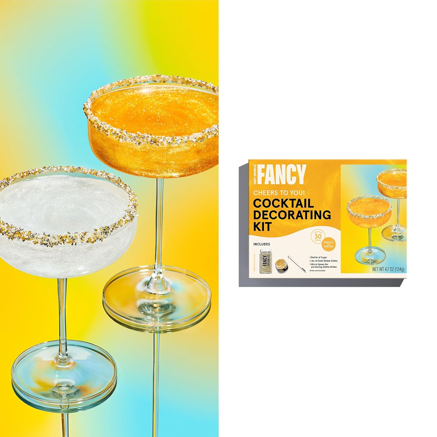 Fancy Sprinkles Cheers Cocktail Kit - Celebrate in Style!