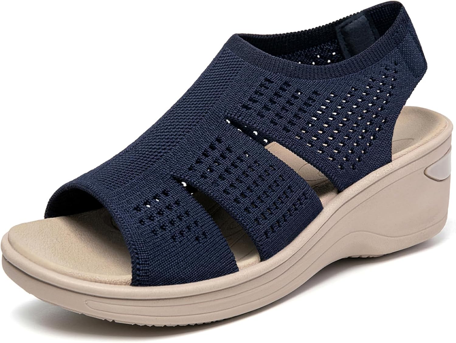 Comfortable Platform Walking Sandals with Memory Foam for Summer