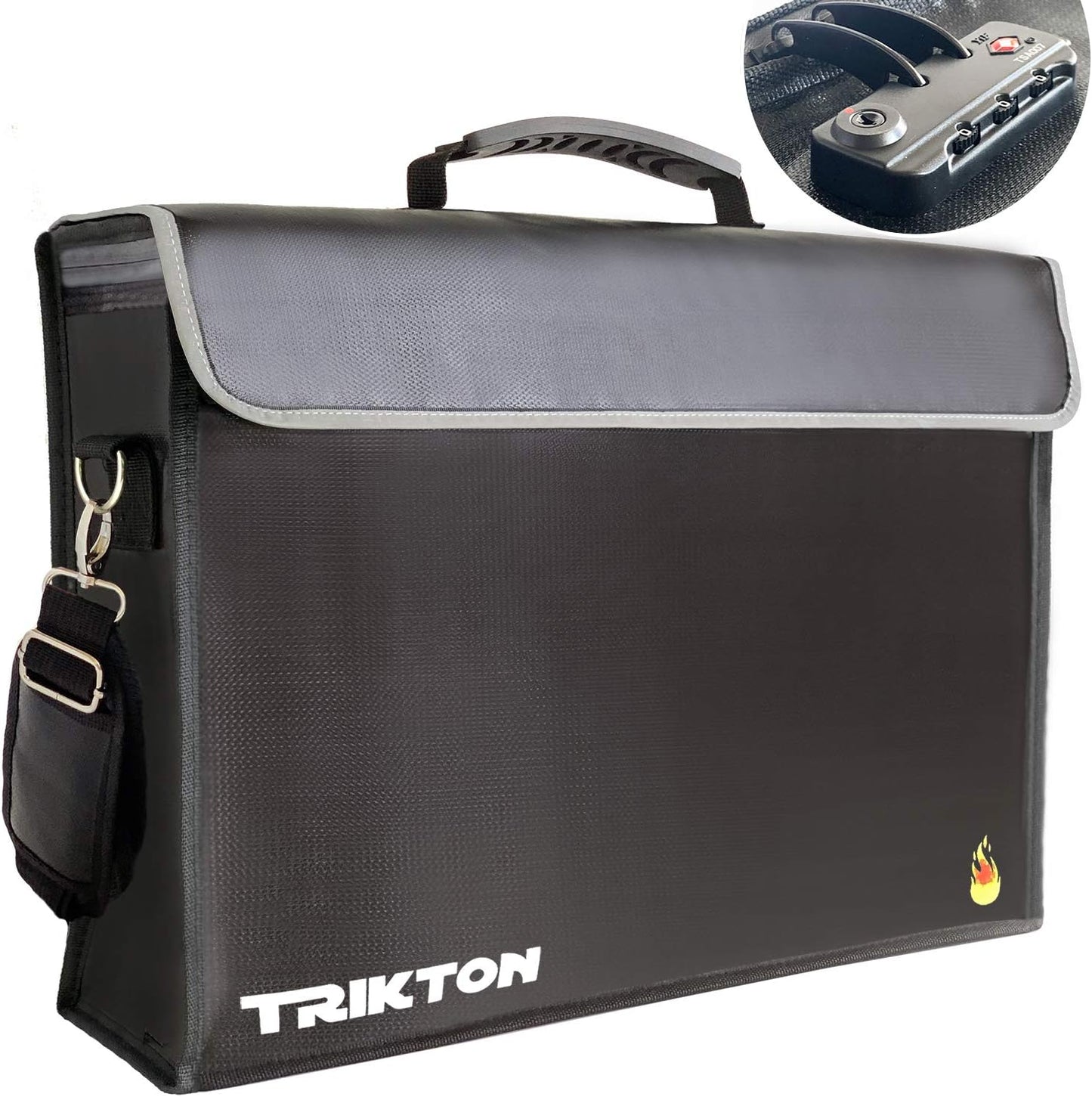 Fireproof Waterproof Document Bag XXL with Lock for Travel