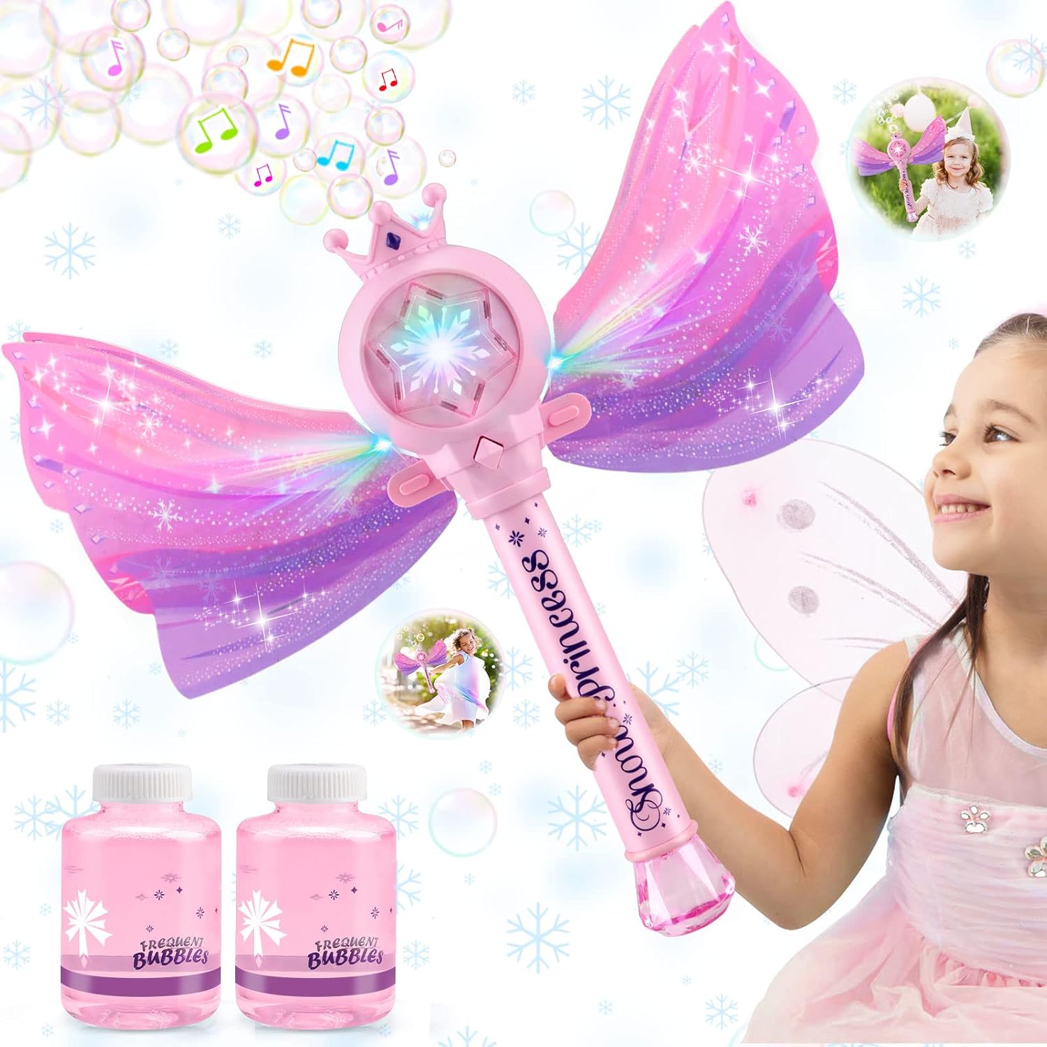Britik LED Music Bubble Wand: Outdoor Fun for Girls