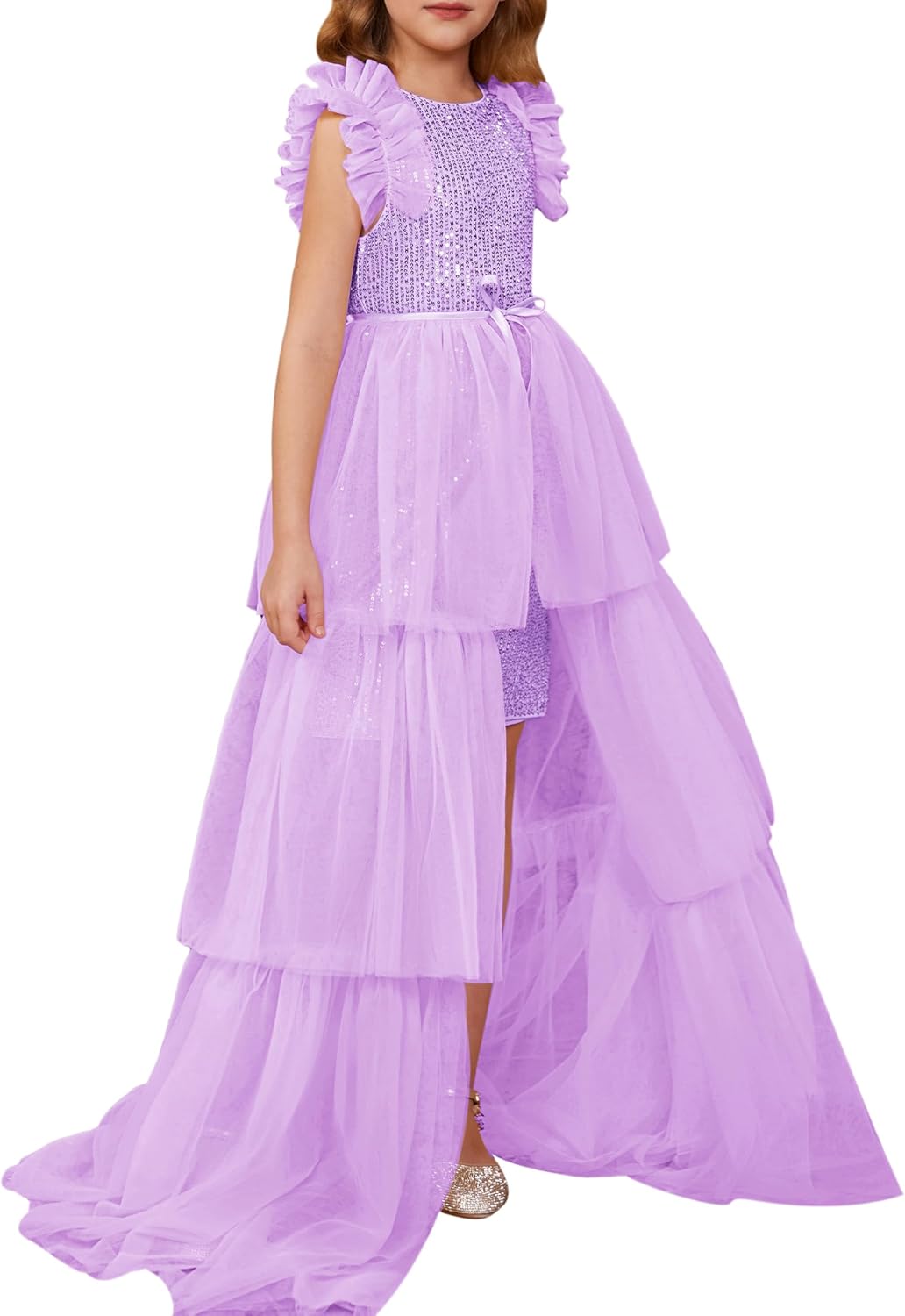 Dazzling Girls Sequin Dress for Pageants and Parties