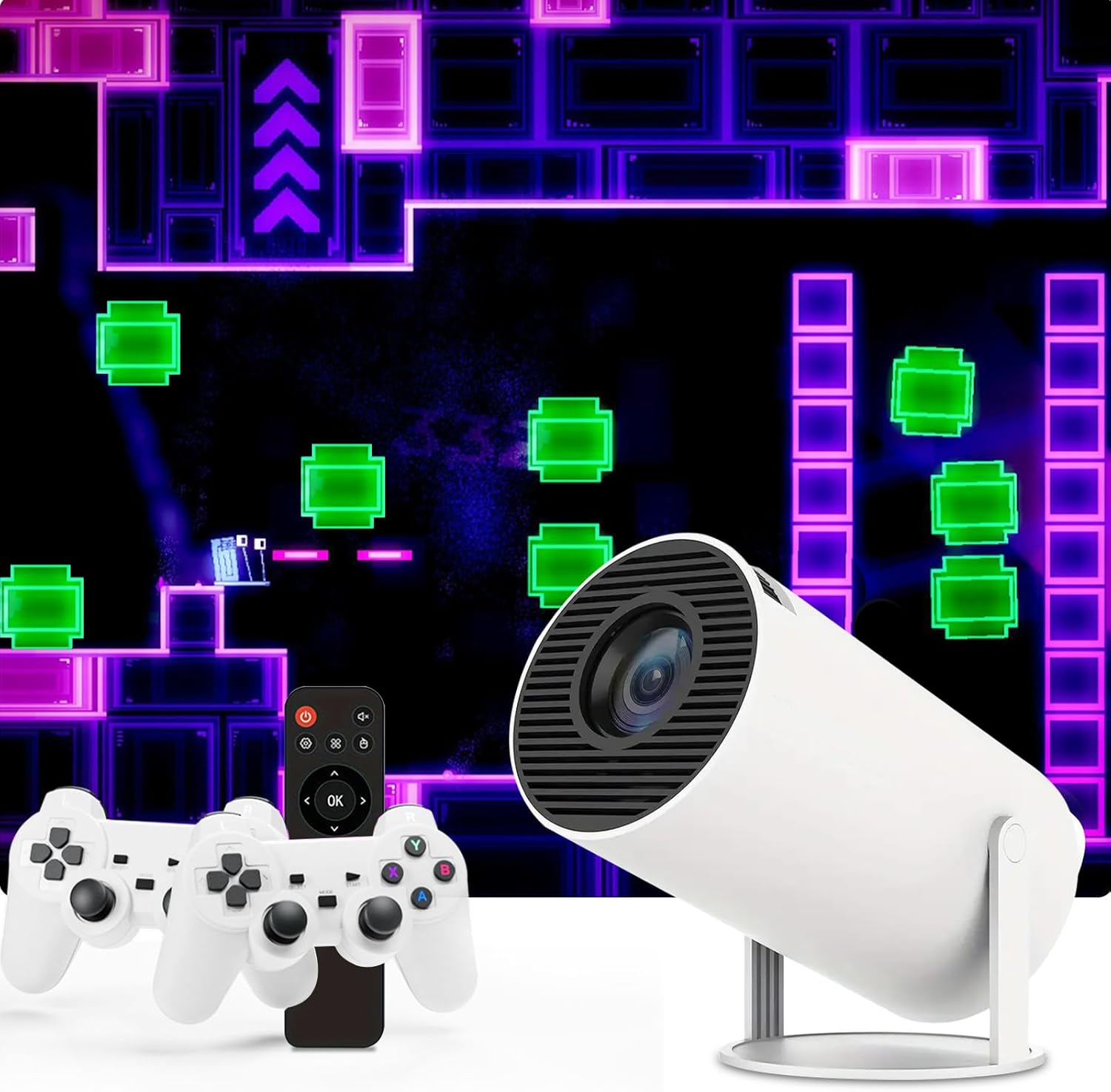 Portable HD Projector with Retro Gaming Fun!