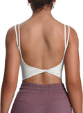 Aoxjox Women's Workout Sports Bra Twist Back Cami (Style RLPR)