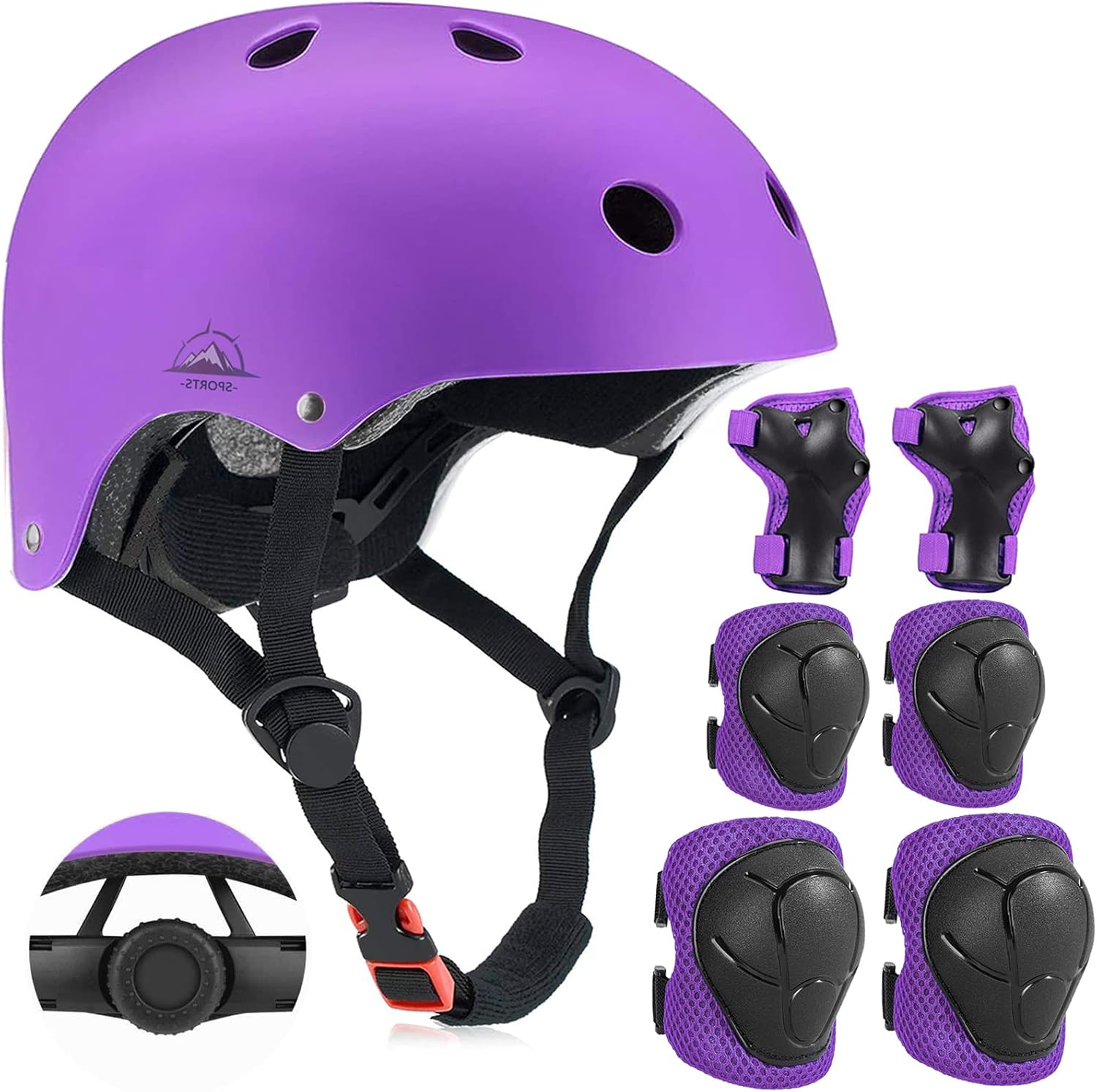 Adjustable Kids Helmet with Protective Gear for Outdoor Fun