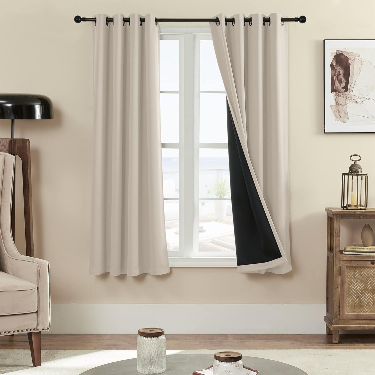 100% Blackout Curtain Panels for Bedroom and Living Room