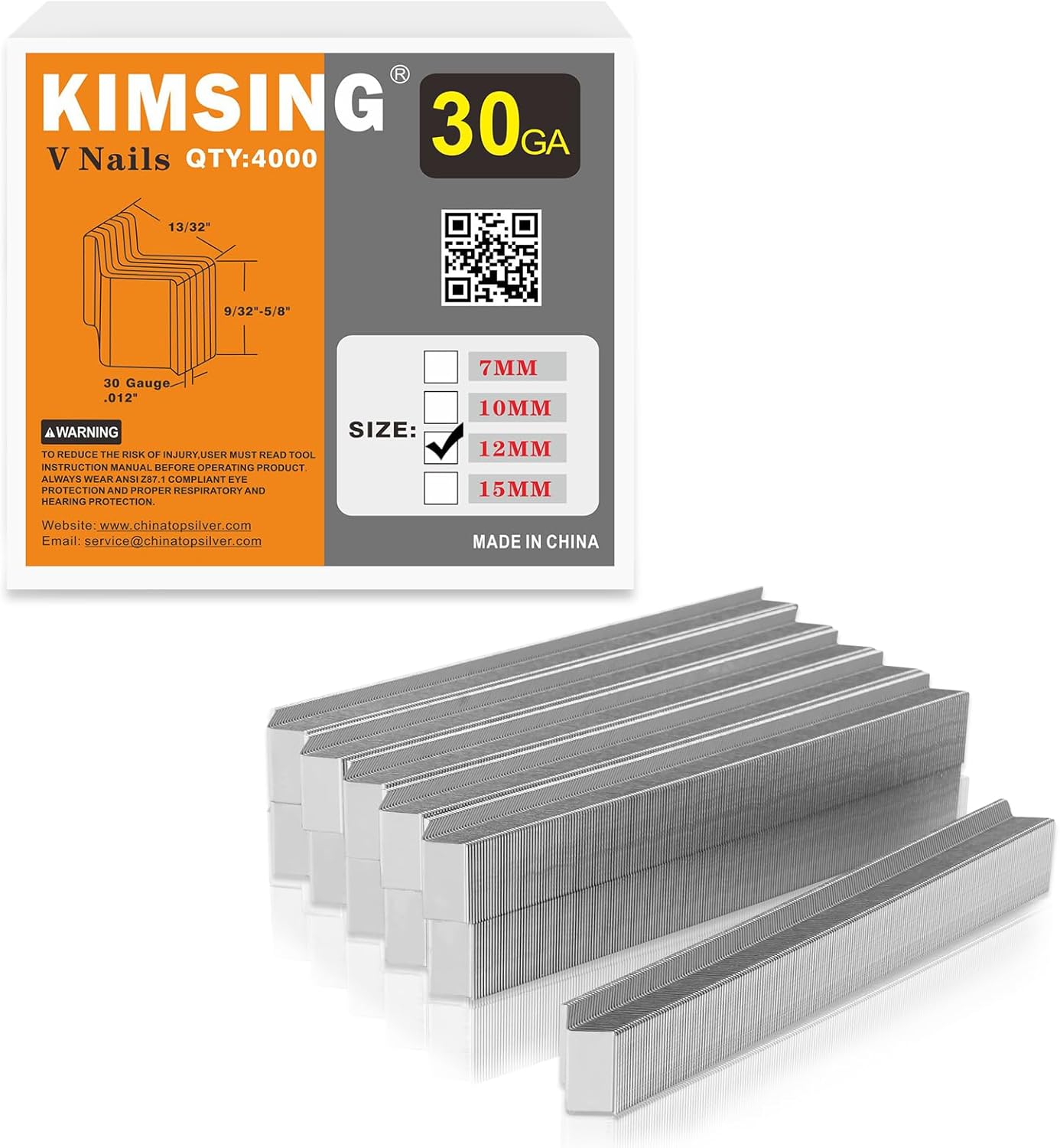 12MM V-Nails for Picture Frame Nailer - 4000 PCS Box