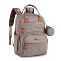Diaper Bag Backpack 26L Khaki - Water Resistant Travel Tote