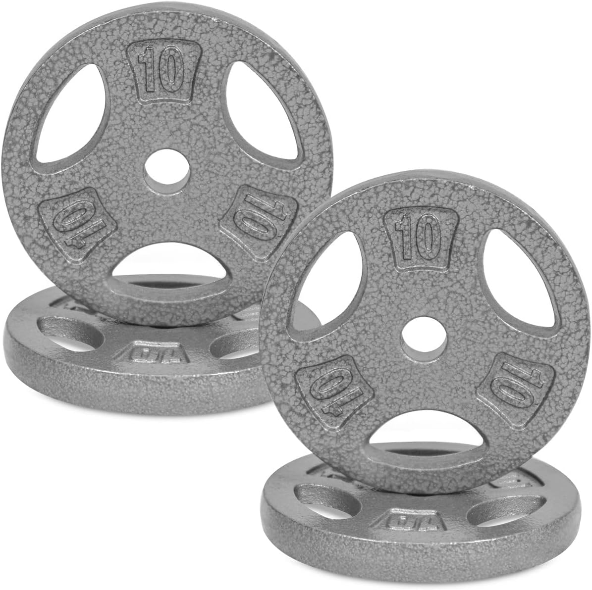 WF Athletic Supply Cast Iron 1-Inch Grip Plates for Strength