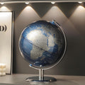 World Globe with Stainless Steel Stand 8in - Modern Desktop Globe