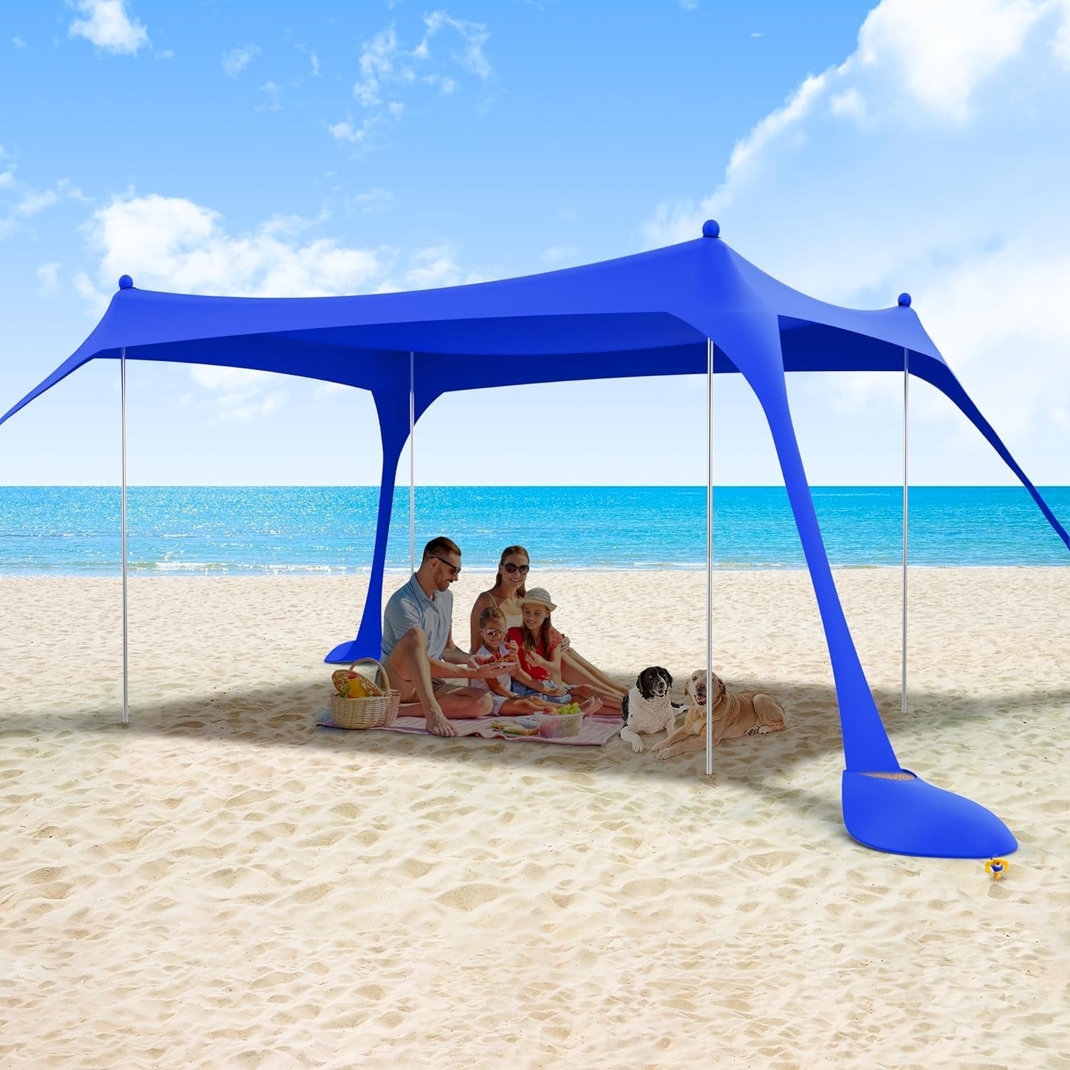 UPF50+ Beach Tent: Easy Setup, Ultimate Sun Protection!