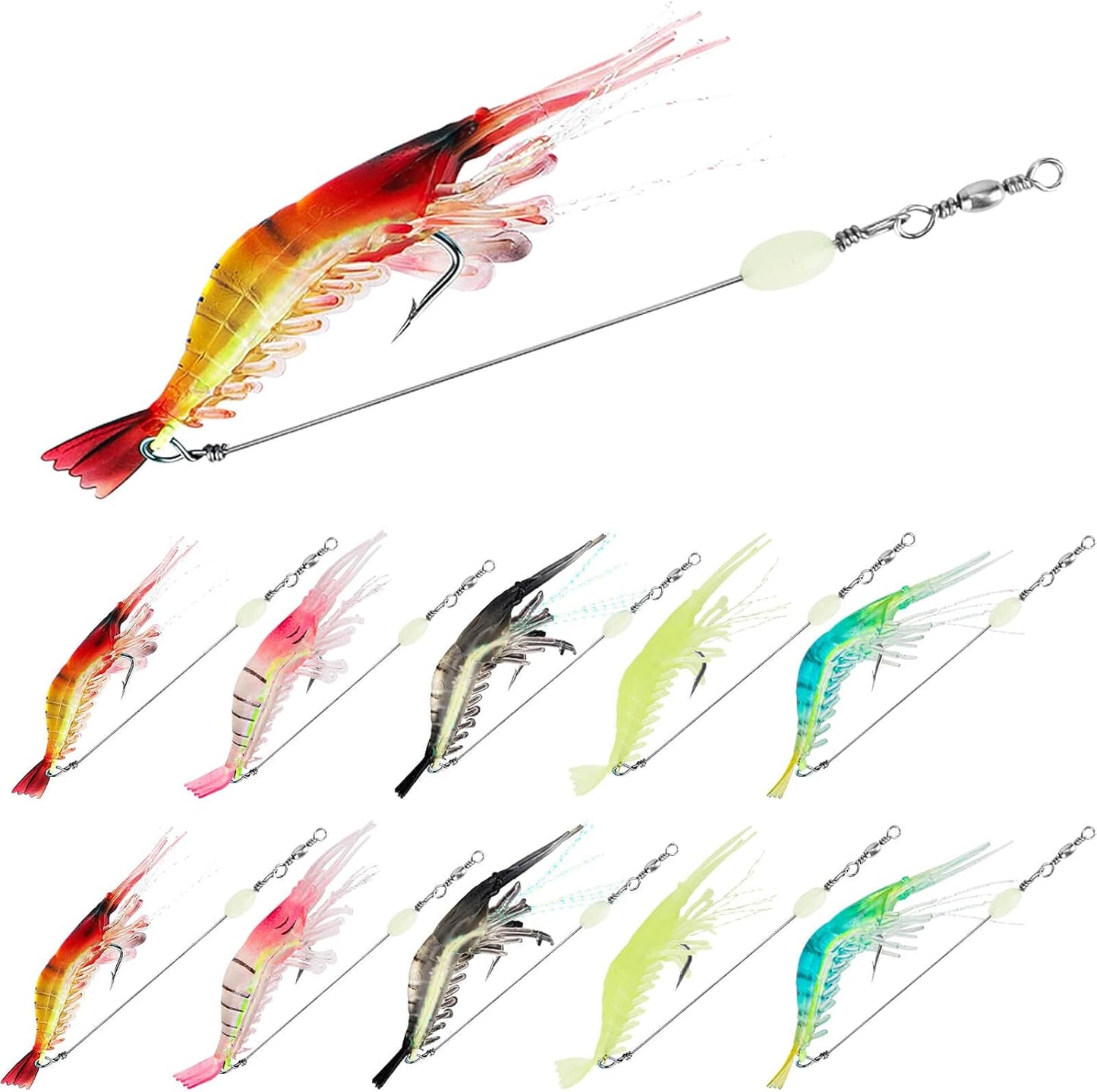 Luminous Shrimp Baits Set - Ultimate Fishing Tackle