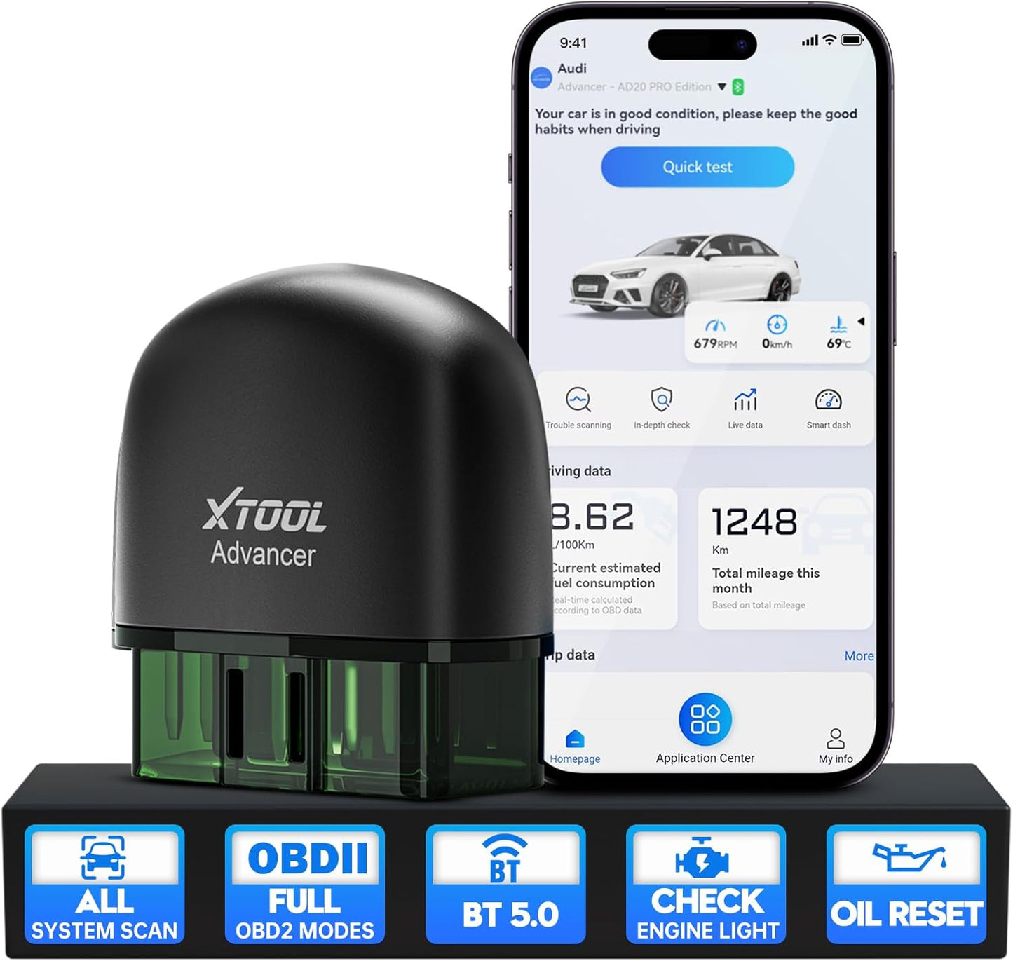 XTOOL Advancer AD20 Pro Wireless OBD2 Scanner for All Cars