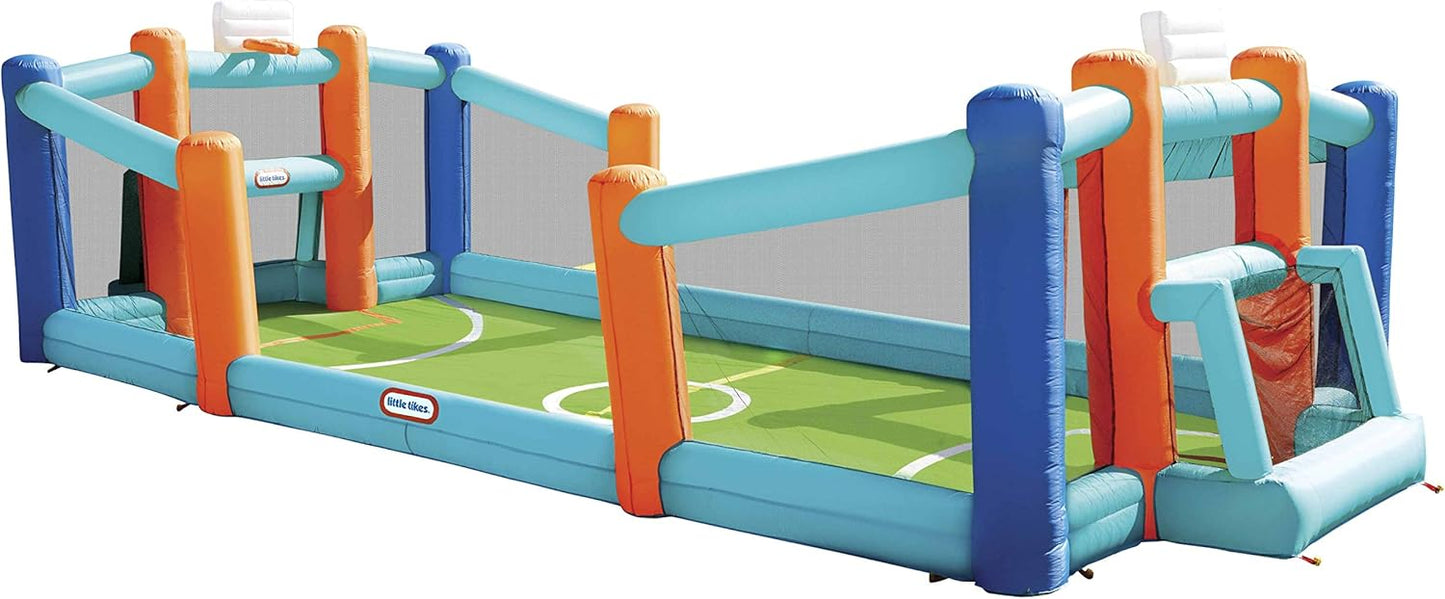 Little Tikes Huge Inflatable Backyard Soccer & Basketball Court