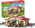 Schleich Farm World 96PC Riding Center Playset - Durable Hands-On Barn