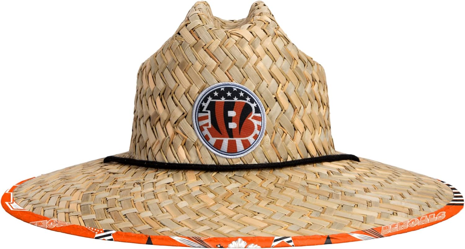 FOCO Men's NFL Team Logo Floral Lifeguard Beach Straw Hat