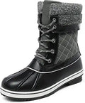 DREAM PAIRS Women's Mid Calf Waterproof Winter Snow Boots - Warm