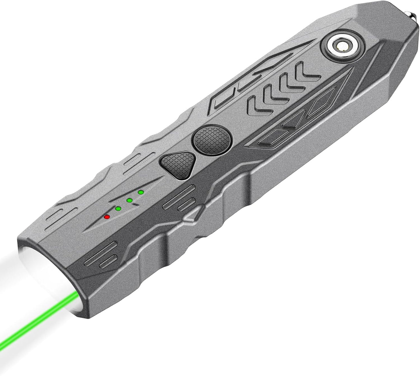 TOUGHSOUL EDC Flashlight with Green Laser - 1000 Lumen Power