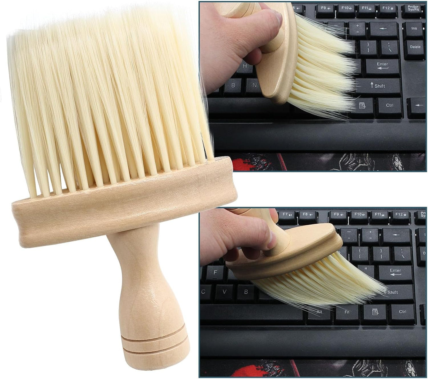Rierdge Wooden Anti-Static Keyboard Brush