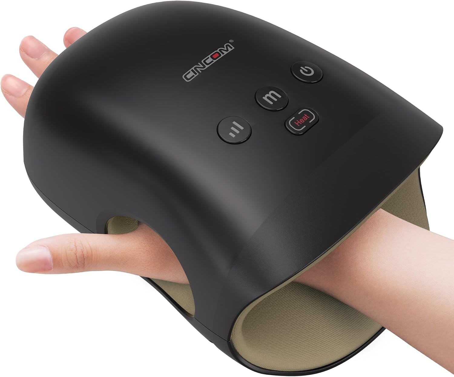 CINCOM Hand Massager with Heat and Compression for Relief