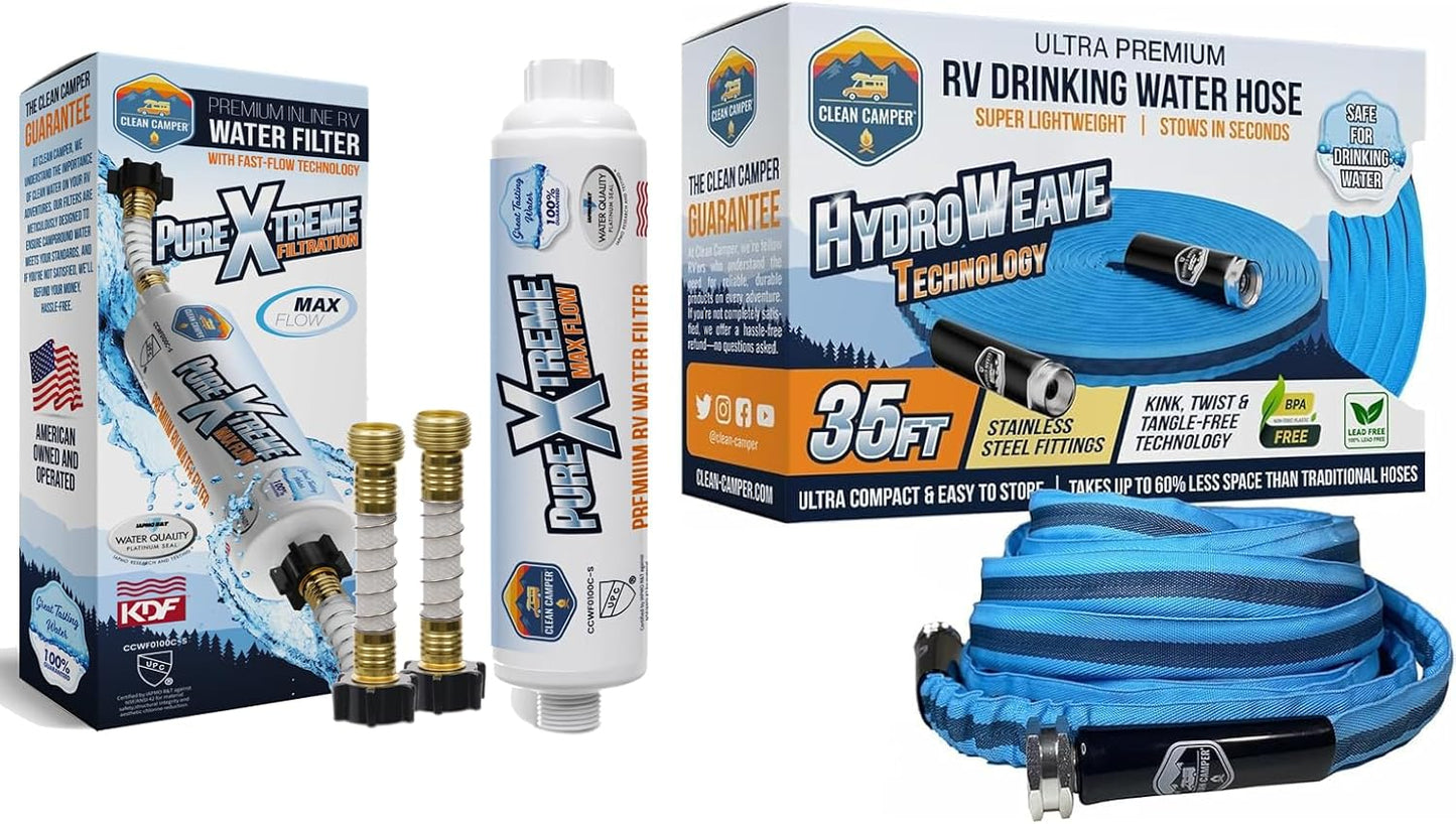 RV Drinking Water Hose & Filter Bundle for Safe Clean Water