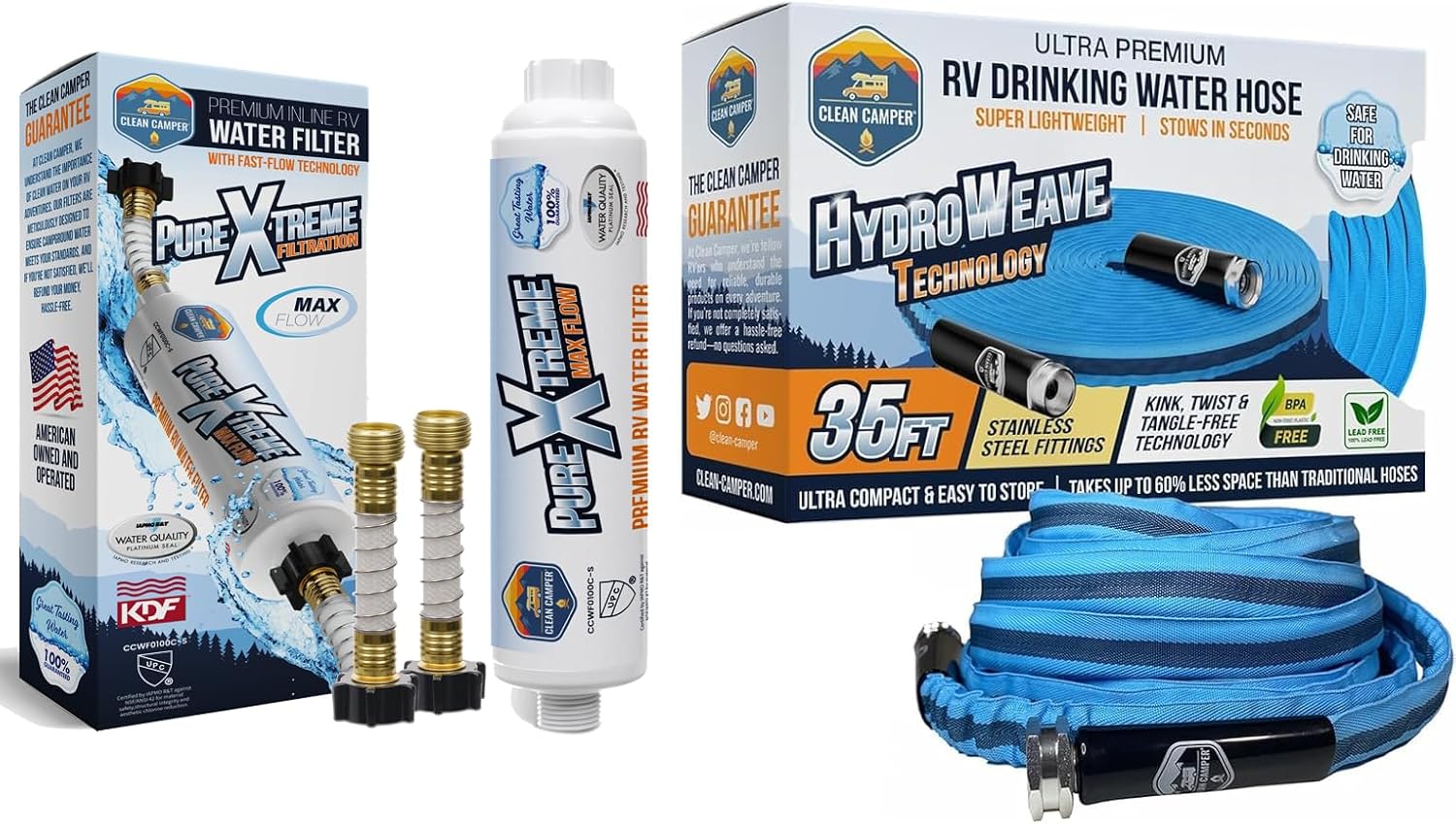 RV Drinking Water Hose & Filter Bundle for Safe Clean Water