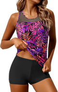 Yonique Tankini Swimsuits for Women with Shorts - Athletic Two Piece