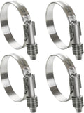 4 Pack Heavy Duty Worm Hose Clamp for Plumbing and Automotive Use