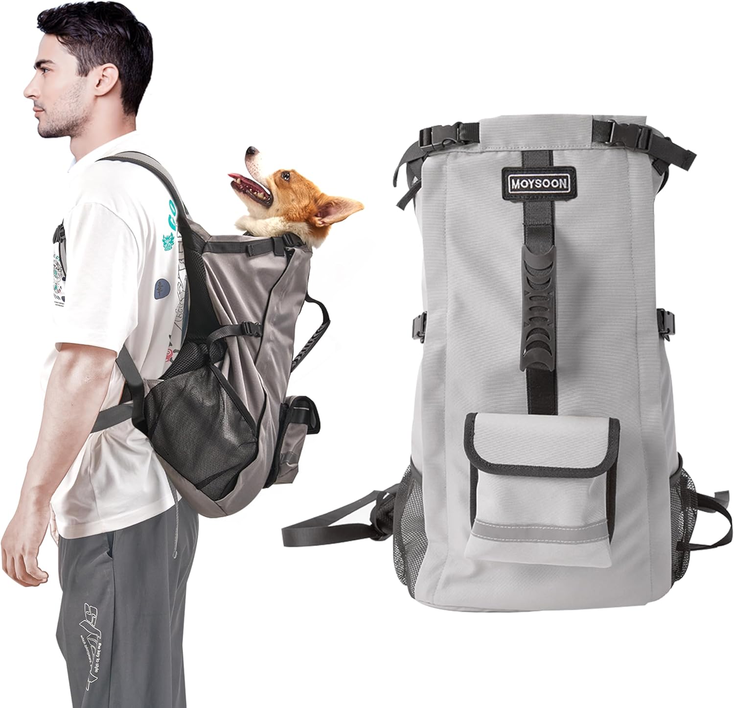 Dog Backpack for Small & Medium Dogs - Adjustable Carrier for Travel