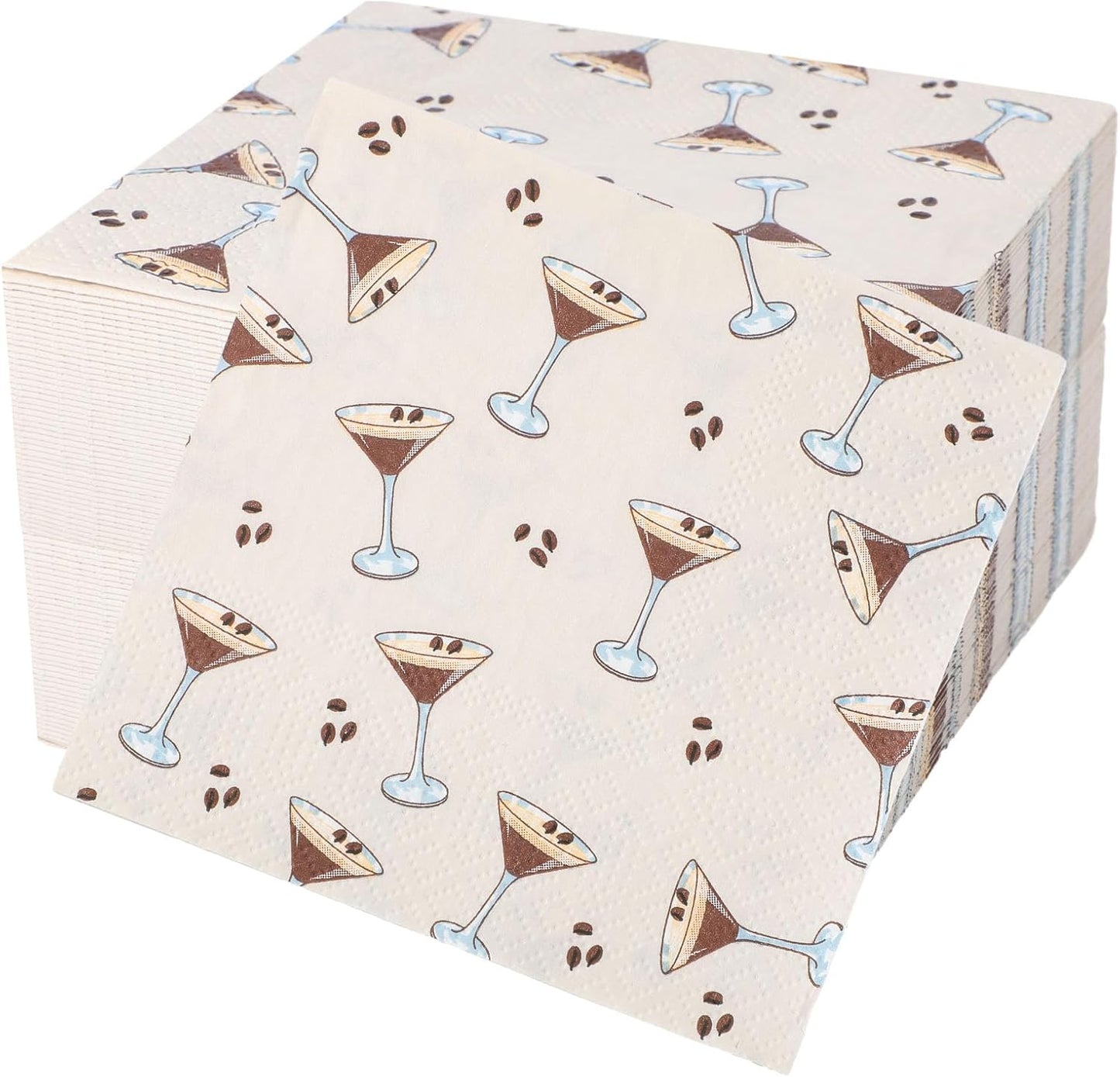 Love is Brewing Napkins - 50 Pcs Espresso Martini Party Supplies