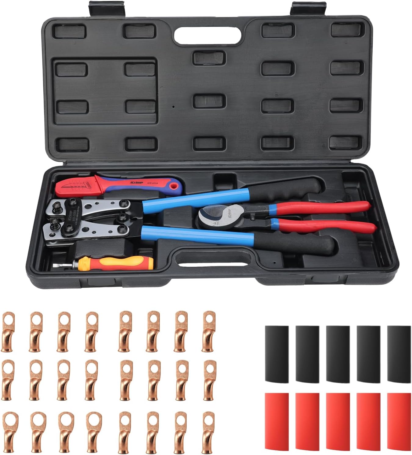 iCrimp Battery Cable Lug Crimping Tool Kit for Easy Connections