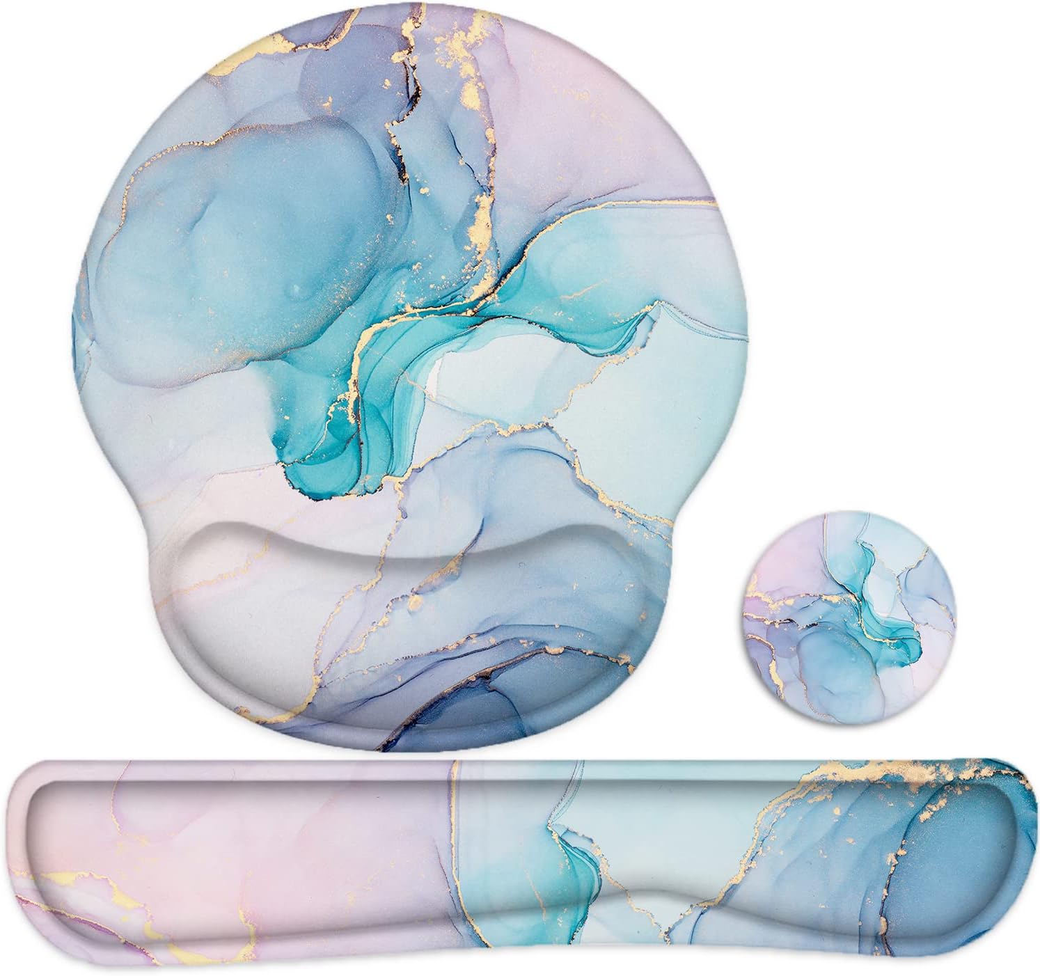 Ergonomic 3-in-1 Memory Foam Mouse Pad - LATEEFAH