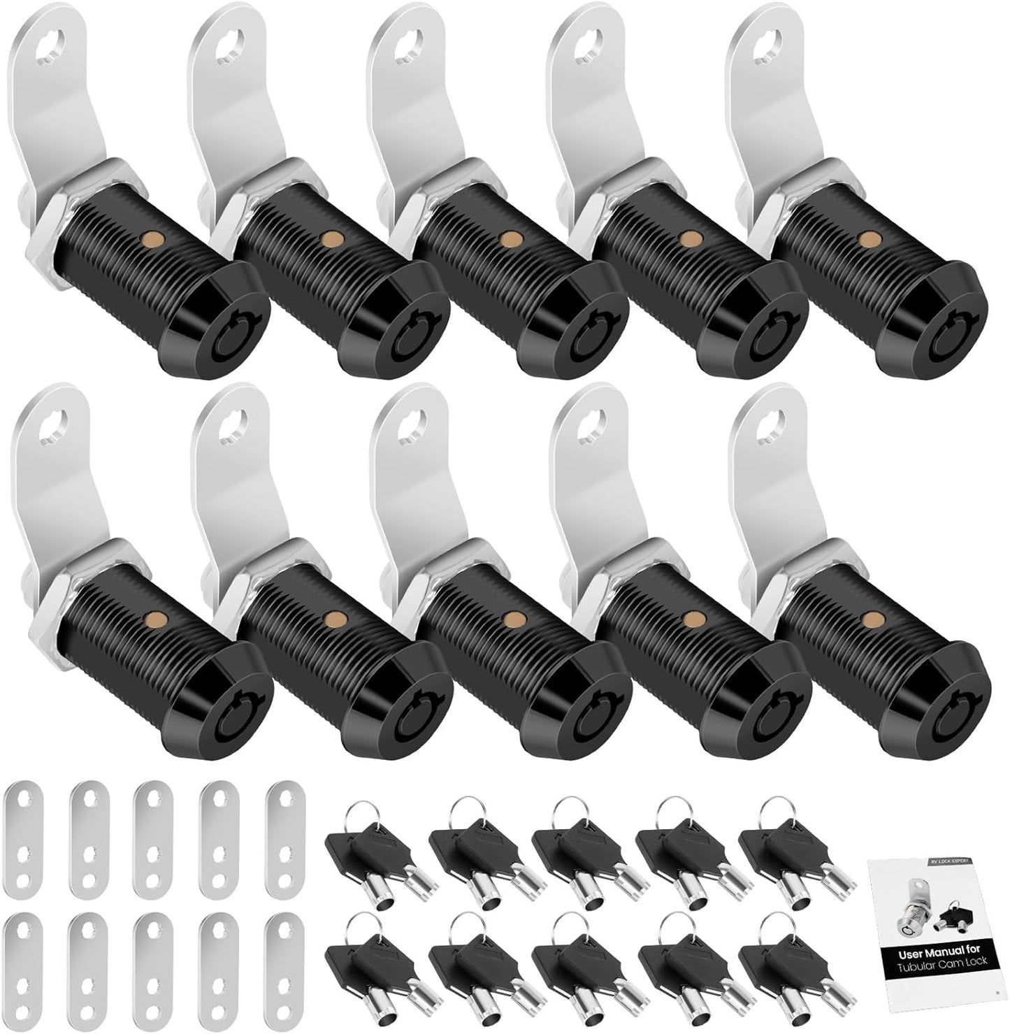 10 Pack Cabinet Lock with Keys for RV Storage and Toolbox