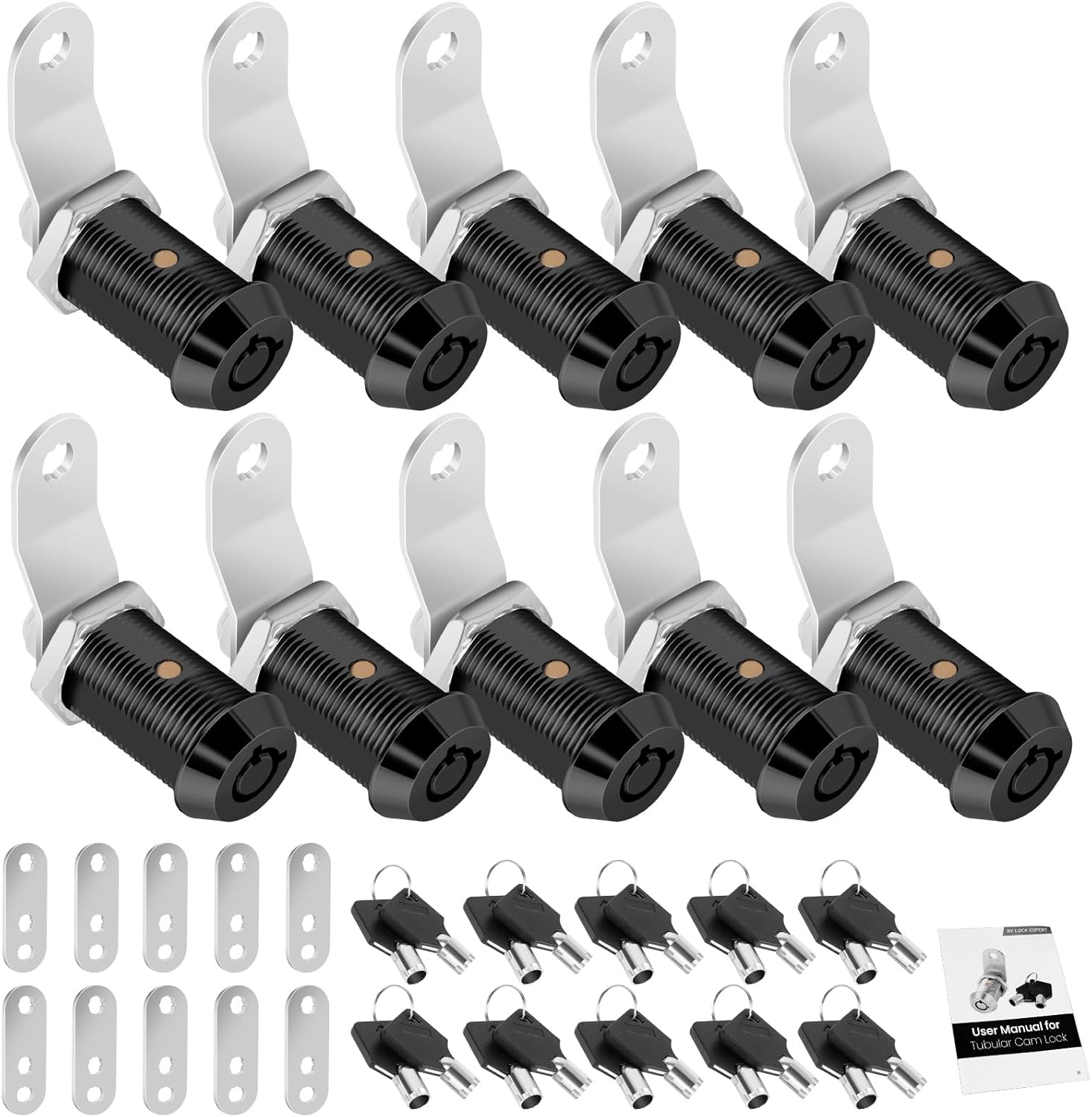 10 Pack Cabinet Lock with Keys for RV Storage and Toolbox