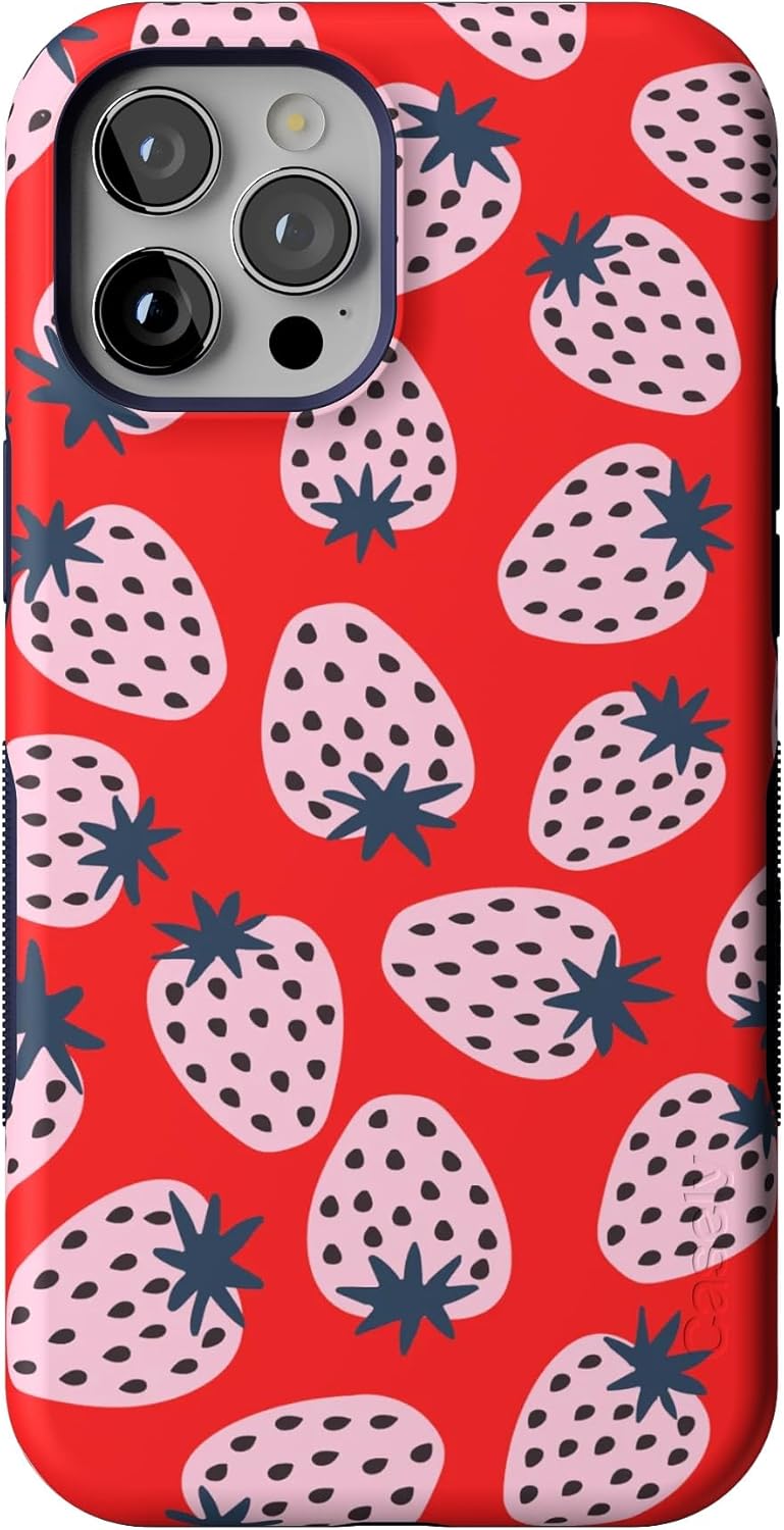 Casely iPhone 12 Pro Max Case - Bold Strawberry Design