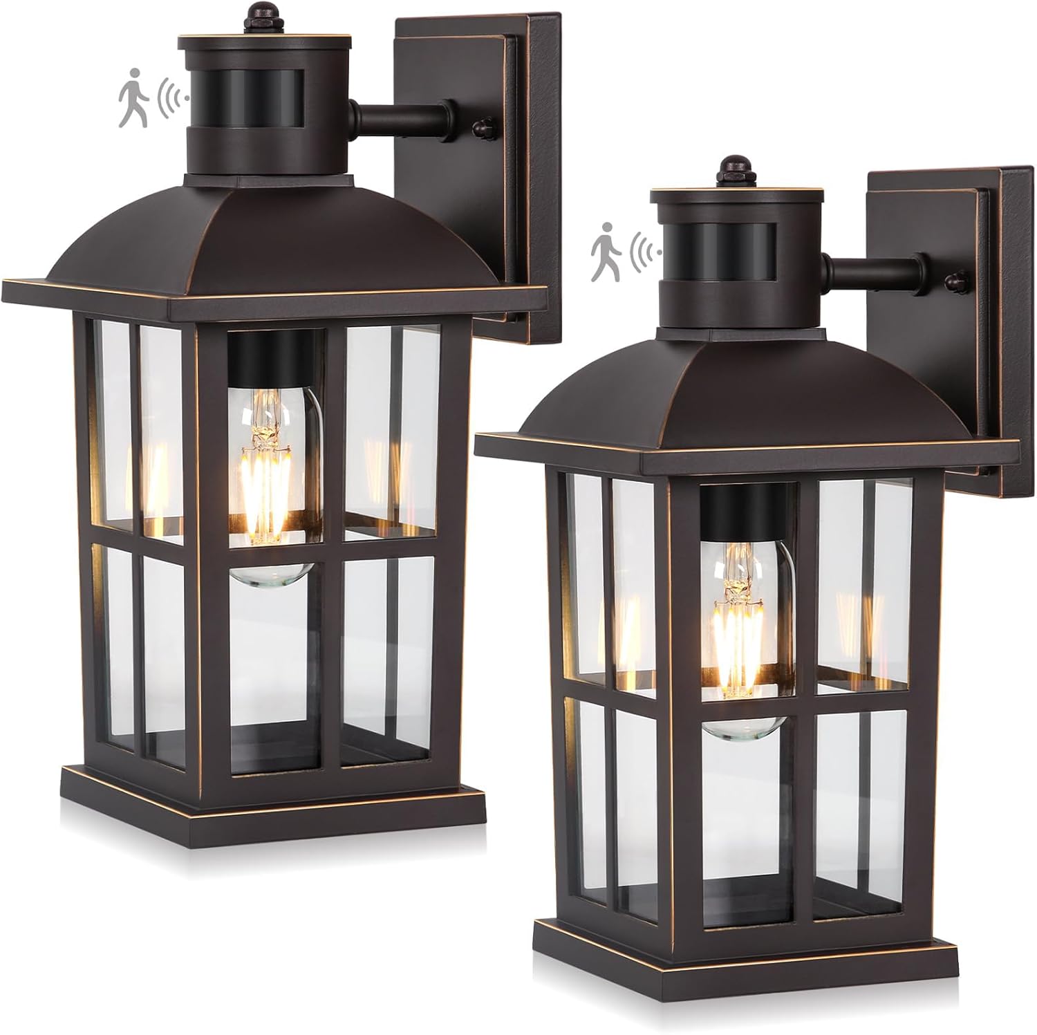 13in Motion Sensor Porch Lights for Outdoor Security and Style